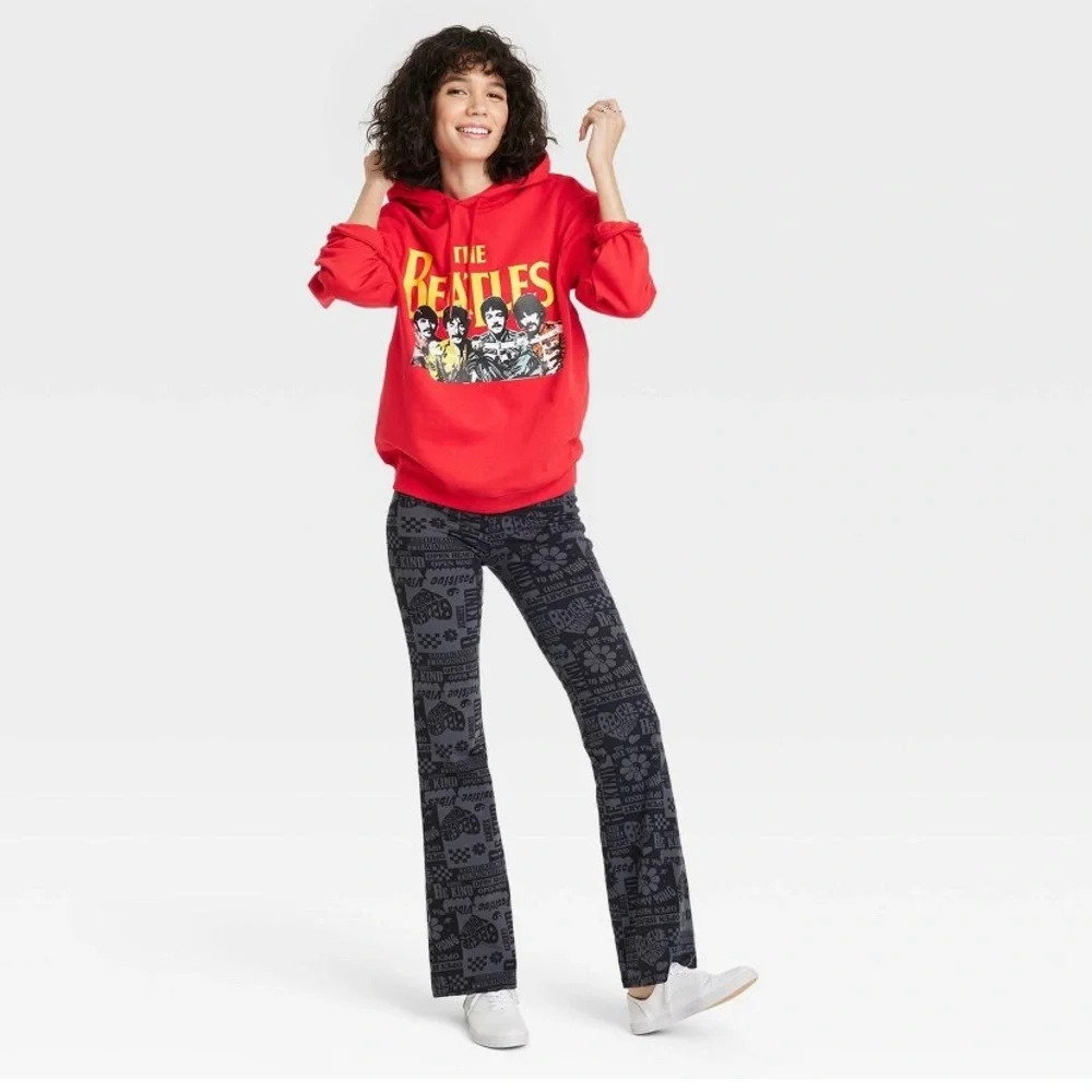The Beatles Women’s Graphic Oversized Hoodie Sweatshirt